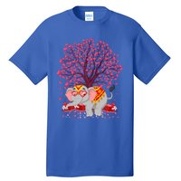 Elephant Lover Heart Tree Indian Elephant Valentine's Day Gift Tall T-Shirt