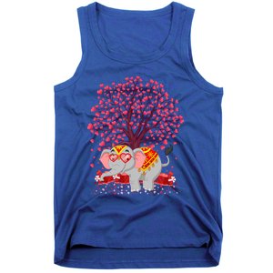 Elephant Lover Heart Tree Indian Elephant Valentine's Day Gift Tank Top