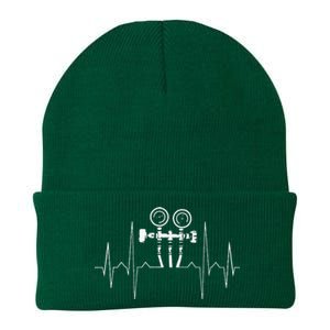 EKG Line Heartbeat HVAC Technician HVAC Tech Knit Cap Winter Beanie