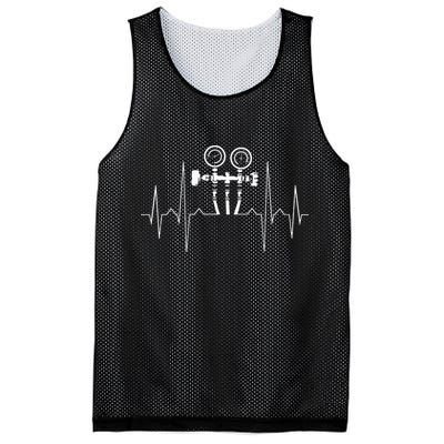 EKG Line Heartbeat HVAC Technician HVAC Tech Mesh Reversible Basketball Jersey Tank