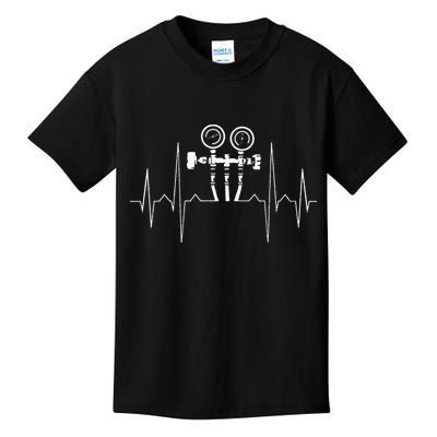 EKG Line Heartbeat HVAC Technician HVAC Tech Kids T-Shirt