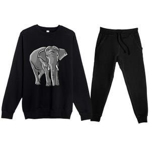 Elephant Love Illustration For Elephant Lovers Premium Crewneck Sweatsuit Set