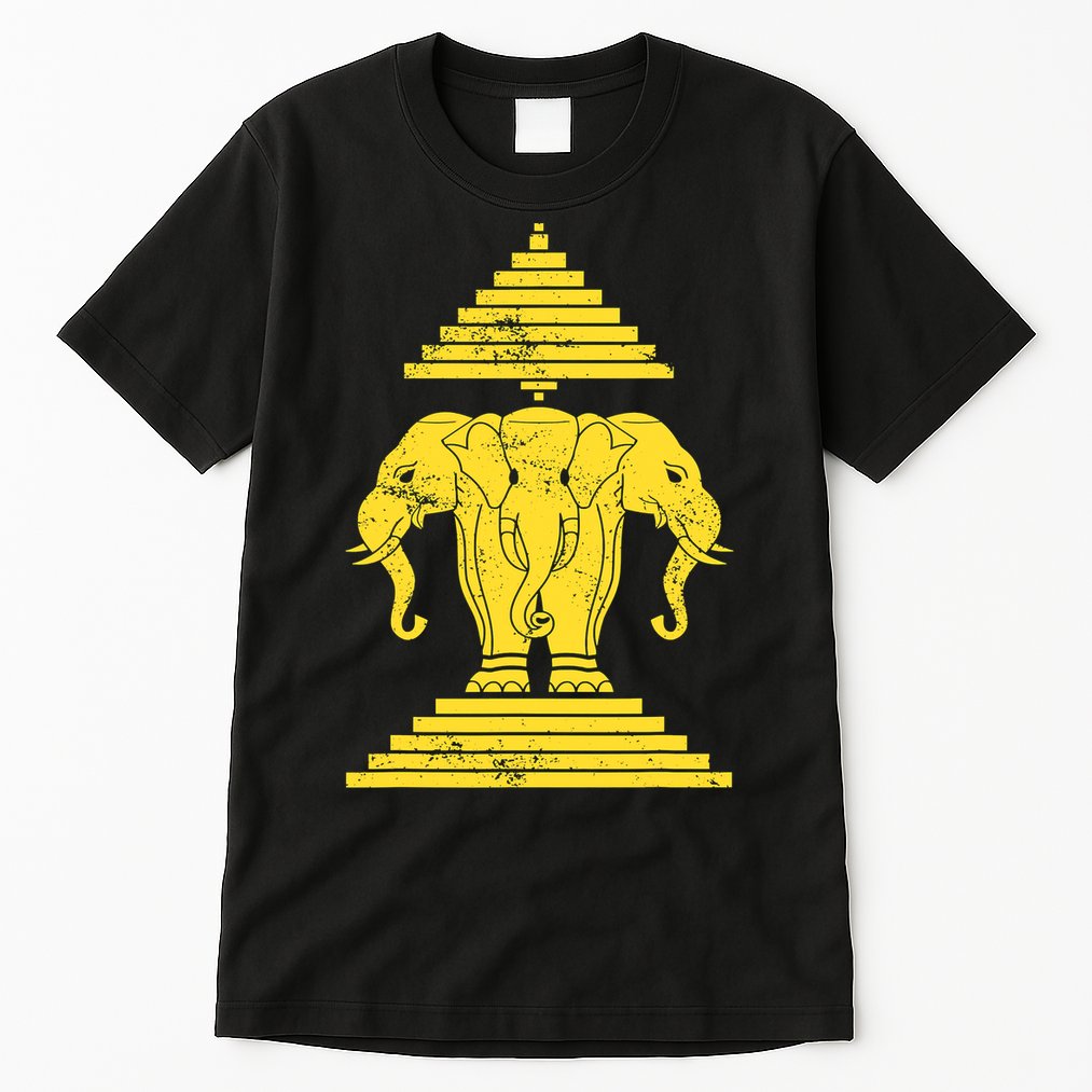 Erawan Laos Kingdom Three Headed Elephant Tall T-Shirt
