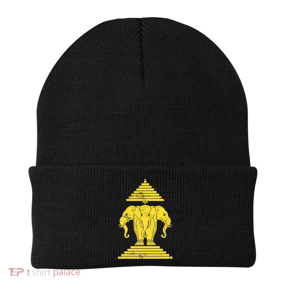 Erawan Laos Kingdom Three Headed Elephant Beanie