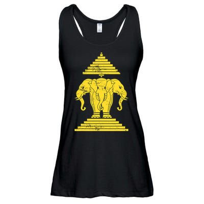 Erawan Laos Kingdom Three Headed Elephant Ladies Essential Flowy Tank
