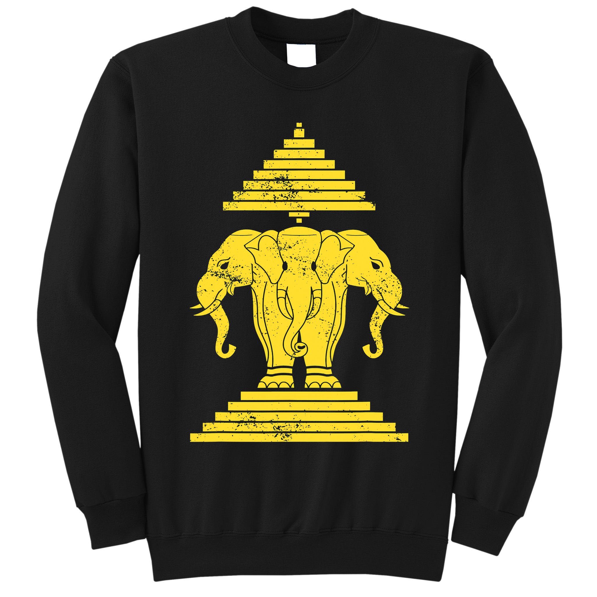 Erawan Laos Kingdom Three Headed Elephant Tall Sweatshirt