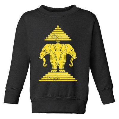 Erawan Laos Kingdom Three Headed Elephant Toddler Sweatshirt