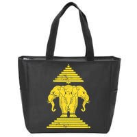 Erawan Laos Kingdom Three Headed Elephant Zip Tote Bag