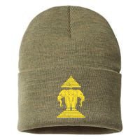 Erawan Laos Kingdom Three Headed Elephant Sustainable Knit Beanie