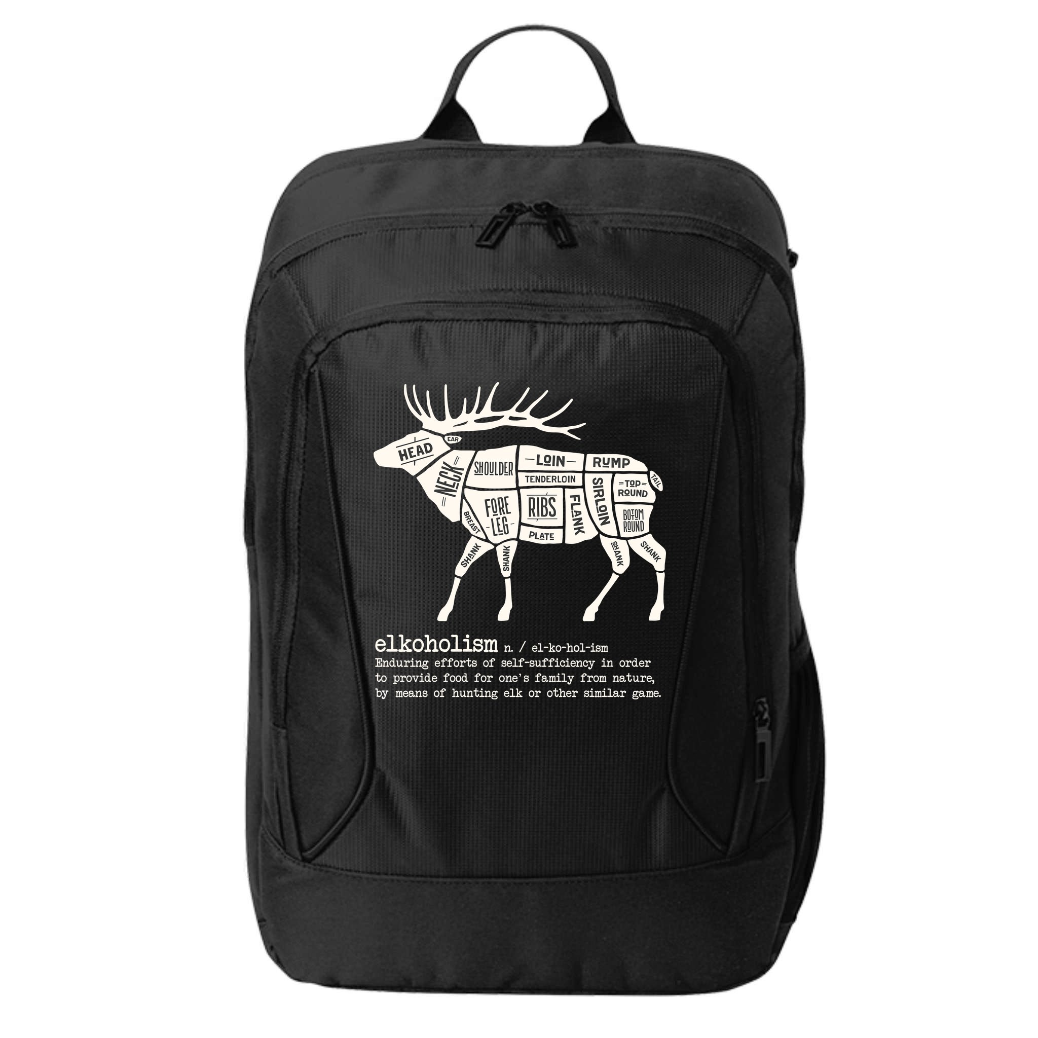 Elkoholism Elk Hunting City Backpack