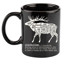 Elkoholism Elk Hunting 11oz C Handle Ceramic Mug