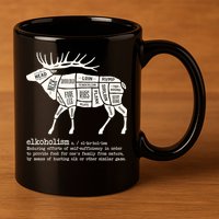 Elkoholism Elk Hunting 11oz C Handle Ceramic Mug