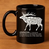 Elkoholism Elk Hunting 11oz C Handle Ceramic Mug