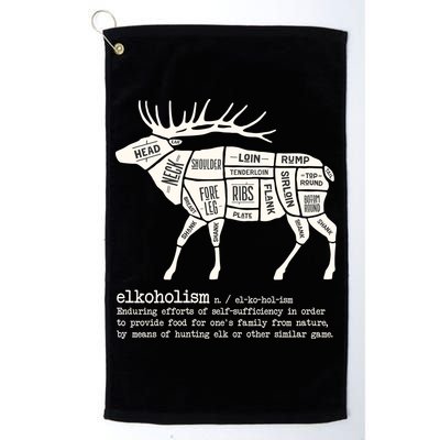 Elkoholism Elk Hunting Golf Towel