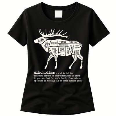 Elkoholism Elk Hunting Womens T-Shirt