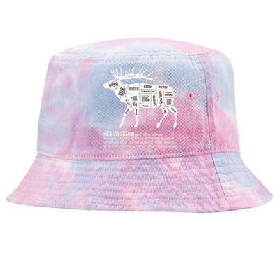 Elkoholism Elk Hunting Tie-Dyed Bucket Hat