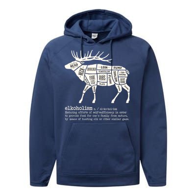 Elkoholism Elk Hunting Performance Fleece Hoodie