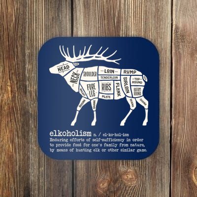 Elkoholism Elk Hunting Coaster