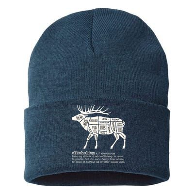 Elkoholism Elk Hunting Sustainable Knit Beanie