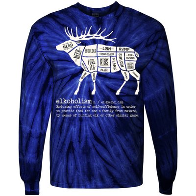 Elkoholism Elk Hunting Tie-Dye Long Sleeve Shirt