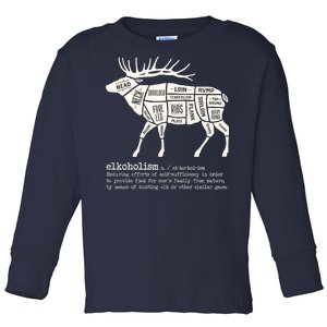 Elkoholism Elk Hunting Toddler Long Sleeve Shirt