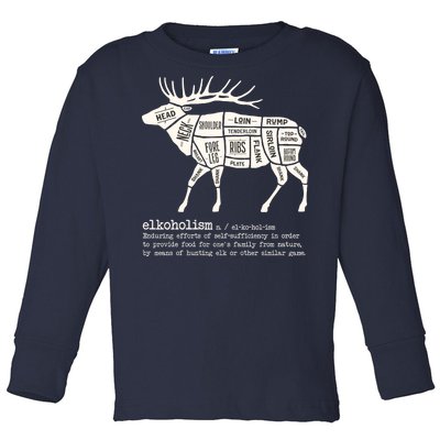 Elkoholism Elk Hunting Toddler Long Sleeve Shirt