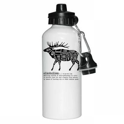 Elkoholism Elk Hunting Aluminum Water Bottle