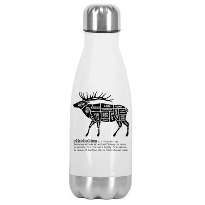 Elkoholism Elk Hunting Stainless Steel Insulated Water Bottle