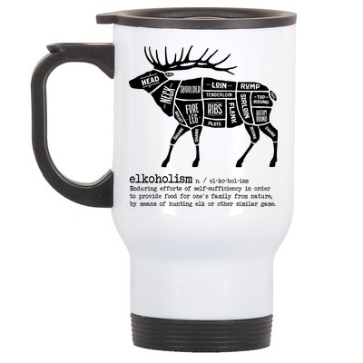 Elkoholism Elk Hunting Stainless Steel Travel Mug