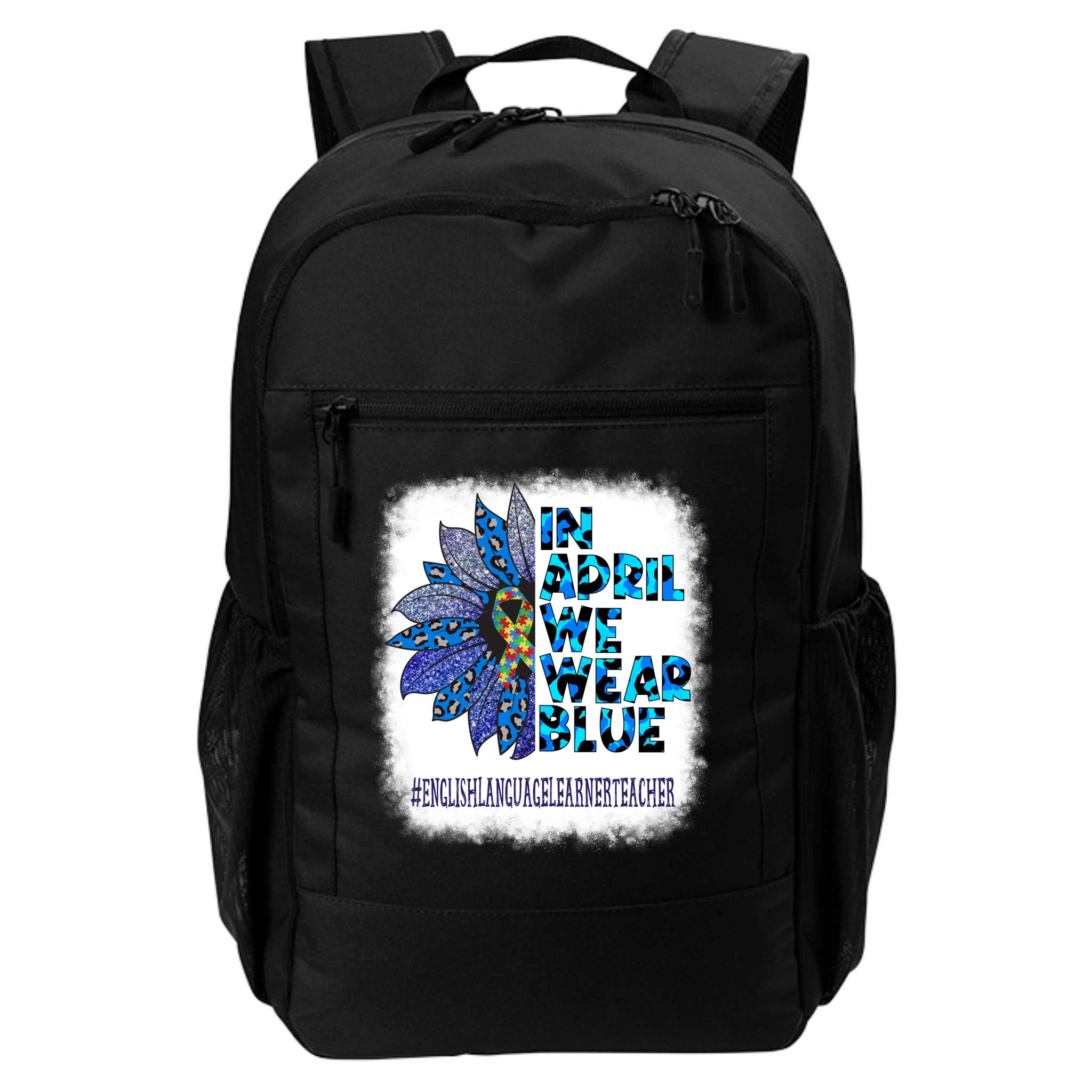 English Language Learner Teacher In April We Wear Blue Gift Backpack