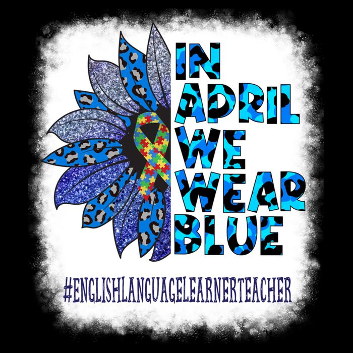 English Language Learner Teacher In April We Wear Blue Gift Backpack