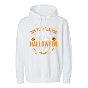 Easy Lazy Last Minute Inflation Spooky Halloween Costumes Garment-Dyed Fleece Hoodie