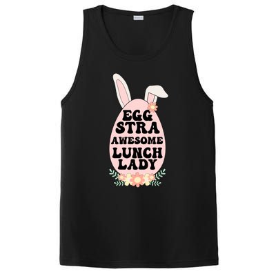 Eggstra Lunch Lady Easter Bunny Cafeteria Worker Easter Day Funny Gift PosiCharge Competitor Tank