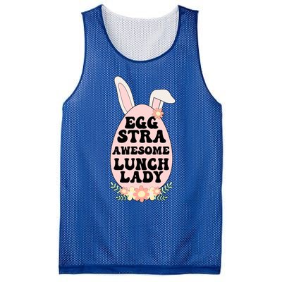 Eggstra Lunch Lady Easter Bunny Cafeteria Worker Easter Day Funny Gift Mesh Reversible Basketball Jersey Tank