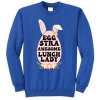 Eggstra Lunch Lady Easter Bunny Cafeteria Worker Easter Day Funny Gift Tall Sweatshirt