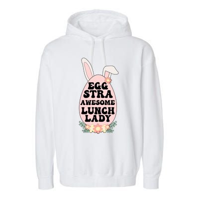 Eggstra Lunch Lady Easter Bunny Cafeteria Worker Easter Day Funny Gift Garment-Dyed Fleece Hoodie