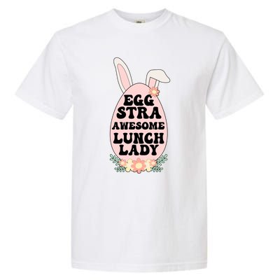 Eggstra Lunch Lady Easter Bunny Cafeteria Worker Easter Day Funny Gift Garment-Dyed Heavyweight T-Shirt