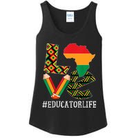 Educator Love Map African American Black History Month Ladies Essential Tank