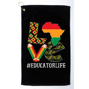 Educator Love Map African American Black History Month Platinum Collection Golf Towel