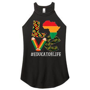 Educator Love Map African American Black History Month Women's Perfect Tri Rocker Tank