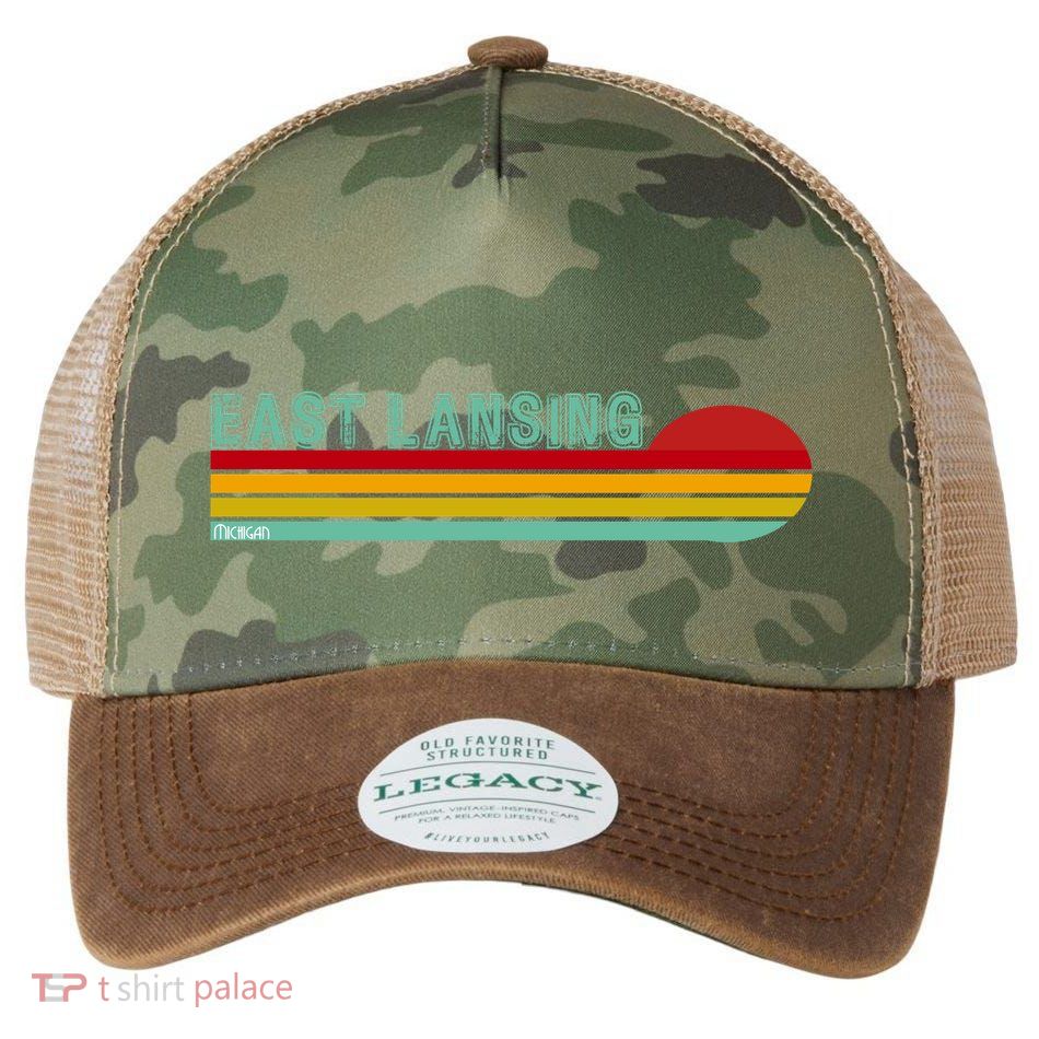 East Lansing Michigan Legacy Tie Dye Trucker Hat
