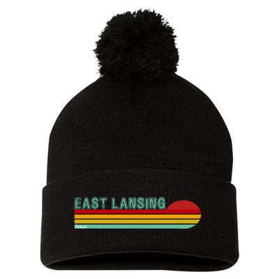 East Lansing Michigan Pom Pom 12in Knit Beanie