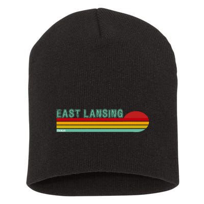 East Lansing Michigan Short Acrylic Beanie
