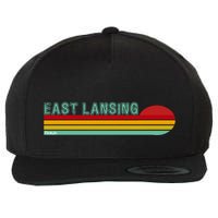 East Lansing Michigan Wool Snapback Cap