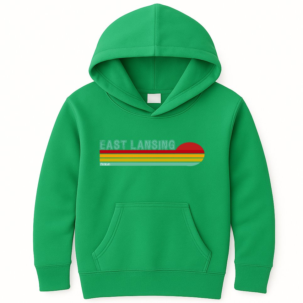 East Lansing Michigan Kids Hoodie