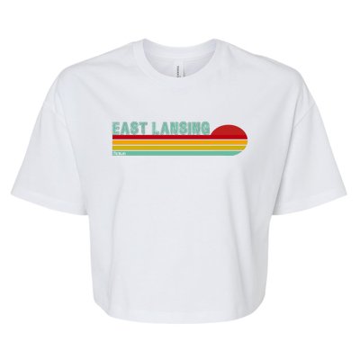 East Lansing Michigan Bella+Canvas Jersey Crop Tee