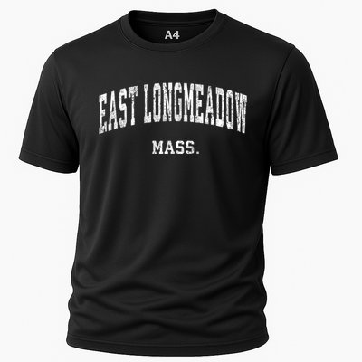 East Longmeadow Massachusetts Ma Vintage Varsity Sports Cooling Performance Crew T-Shirt