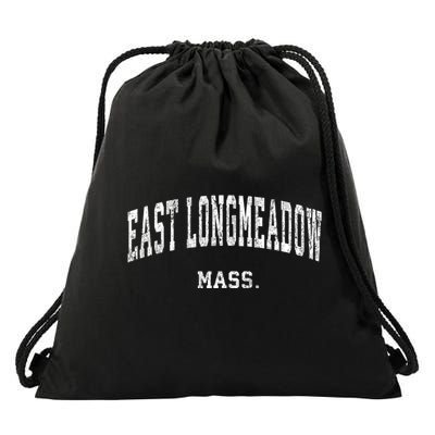 East Longmeadow Massachusetts Ma Vintage Varsity Sports Drawstring Bag