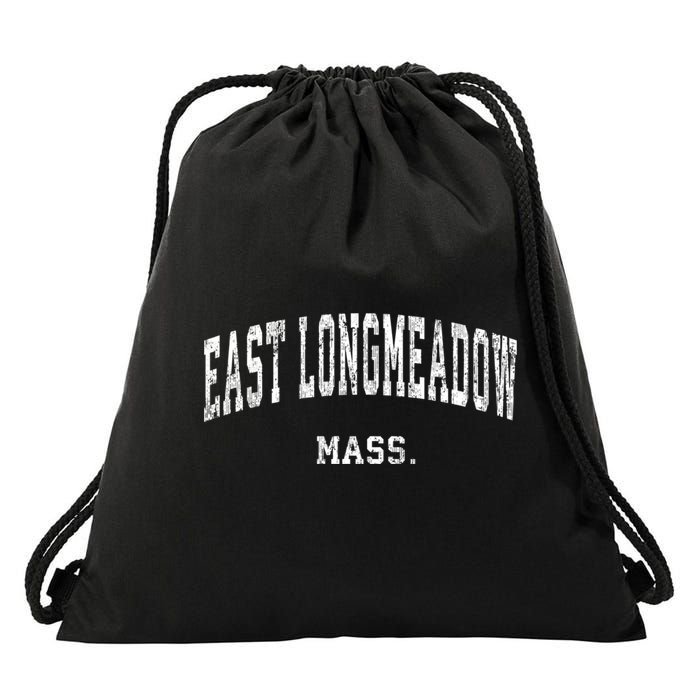 East Longmeadow Massachusetts Ma Vintage Varsity Sports Drawstring Bag