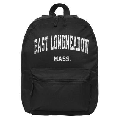 East Longmeadow Massachusetts Ma Vintage Varsity Sports 16 in Basic Backpack